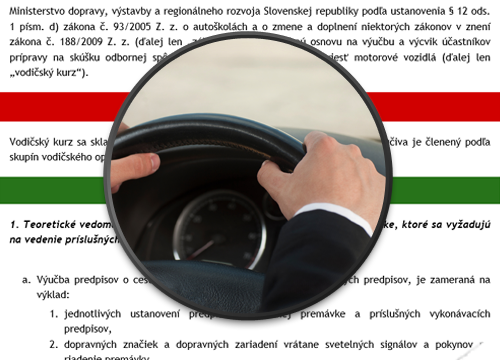 Učebné osnovy doškoľovacích kurzov vodičov